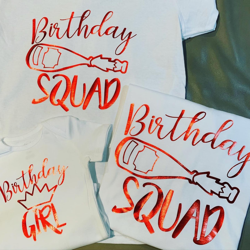 Birthday Princess and Squad Custom T-Shirt Set by Pulp Creations MD