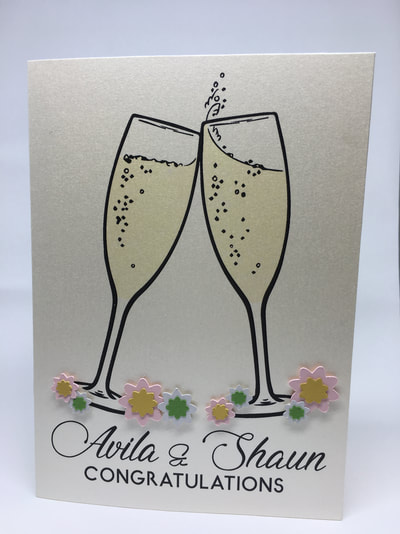 Custom Wedding Card by Pulp Creations MD