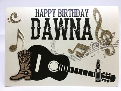Custom Country Music Birthday Card by Pulp Creations MD