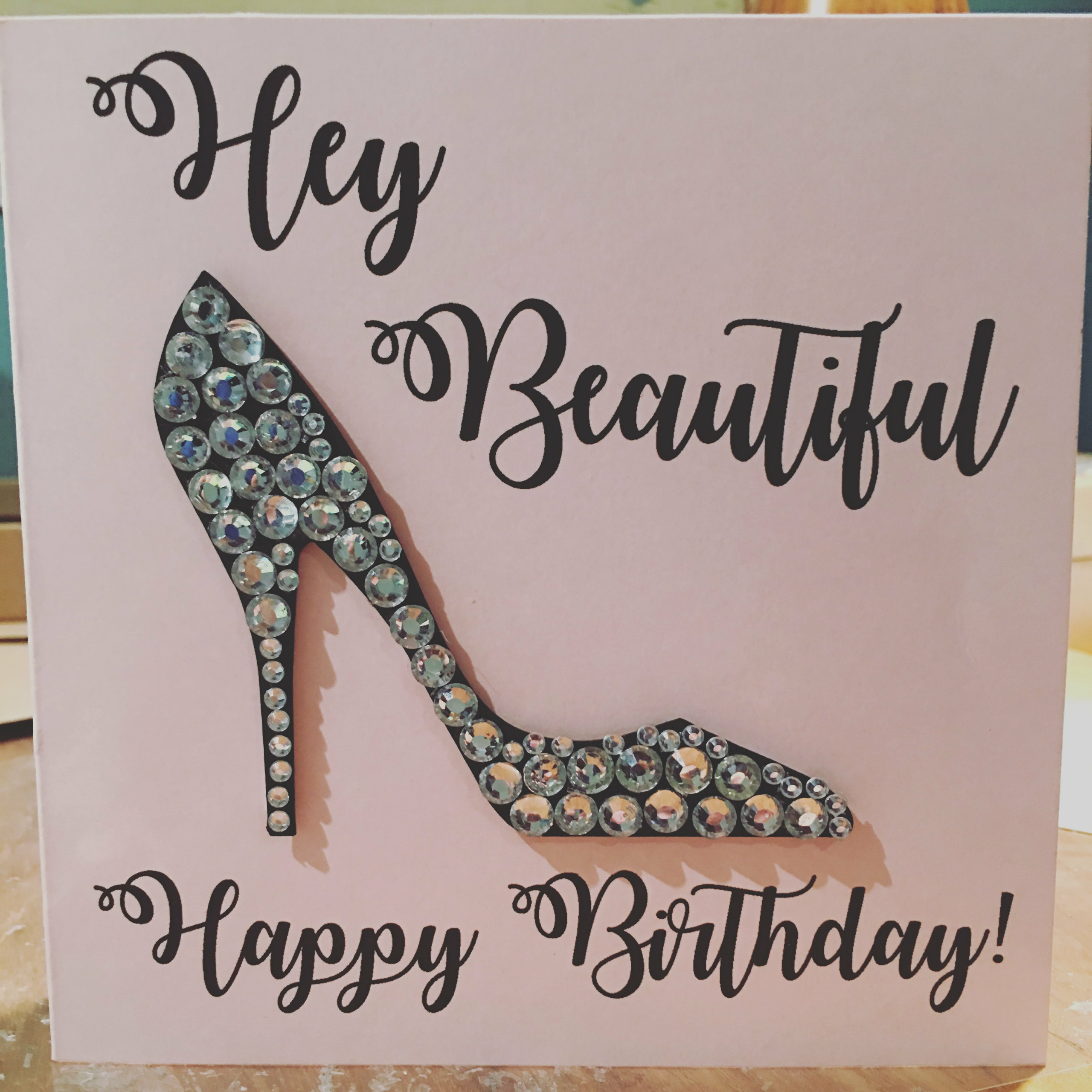Crystal Shoe Birthday Card