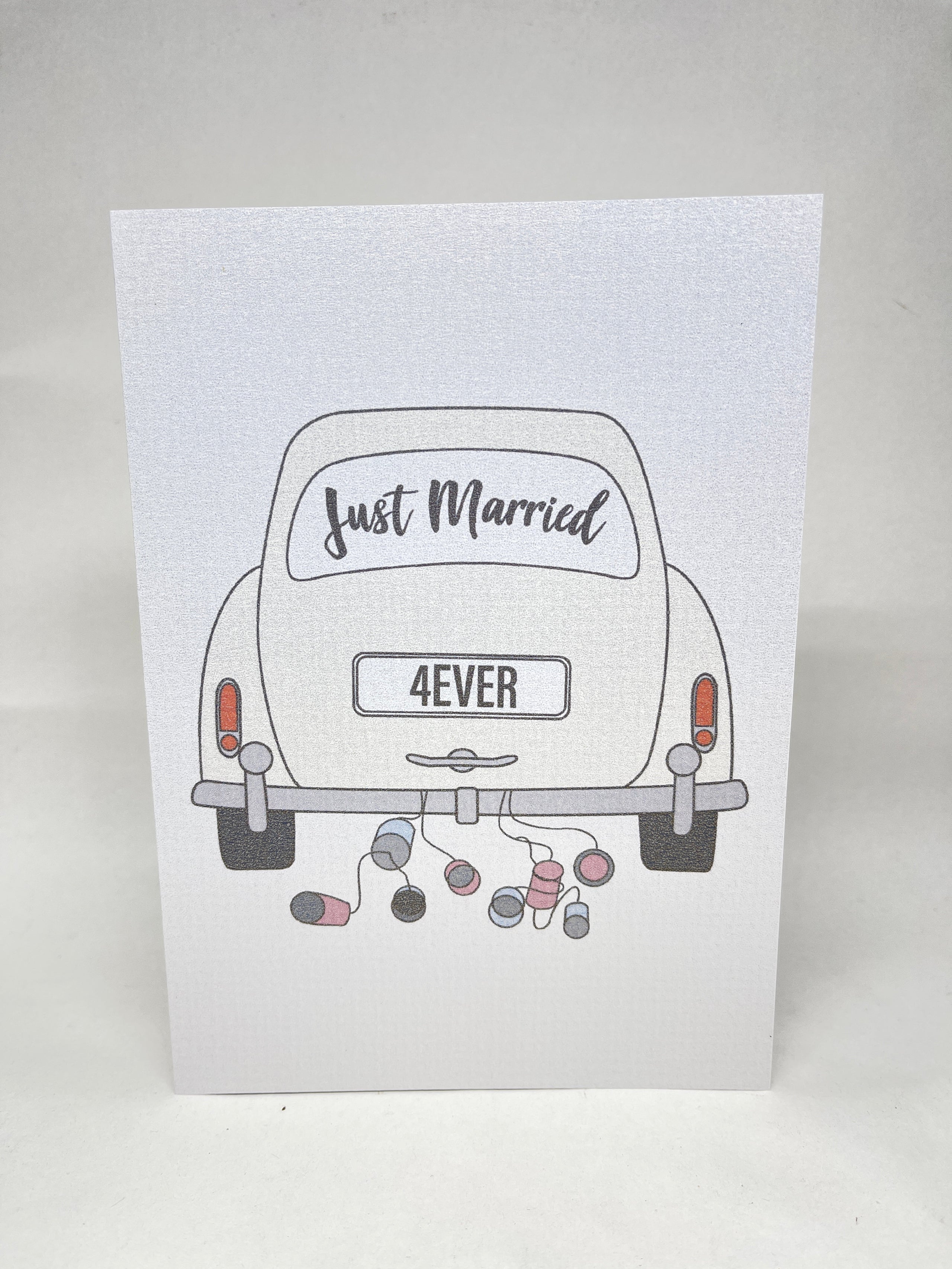 Just Married Car Card by Pulp Creations MD